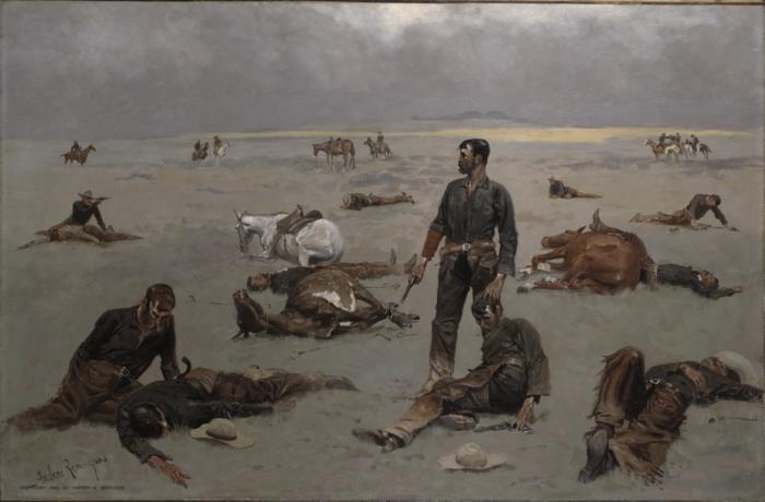 Frederick Remington What an Unbranded Cow Has Cost oil painting image